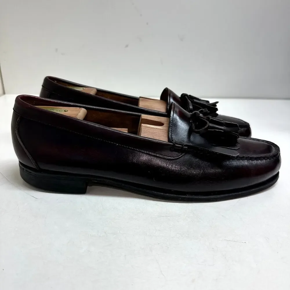 VGUC Vintage Timberland Burgundy Tassel Loafer Kiltie Made in Hampton, NH USA 12